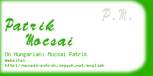 patrik mocsai business card